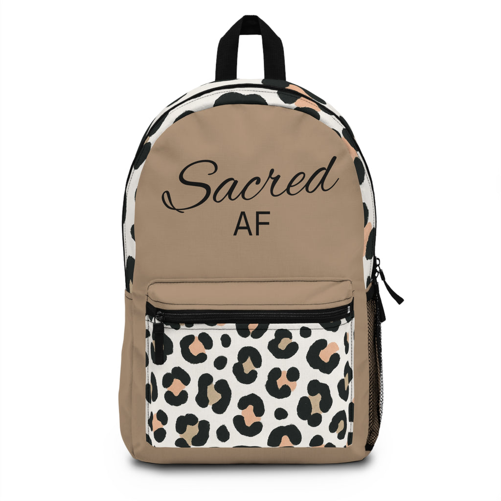 Leopard "Sacred AF" Backpack