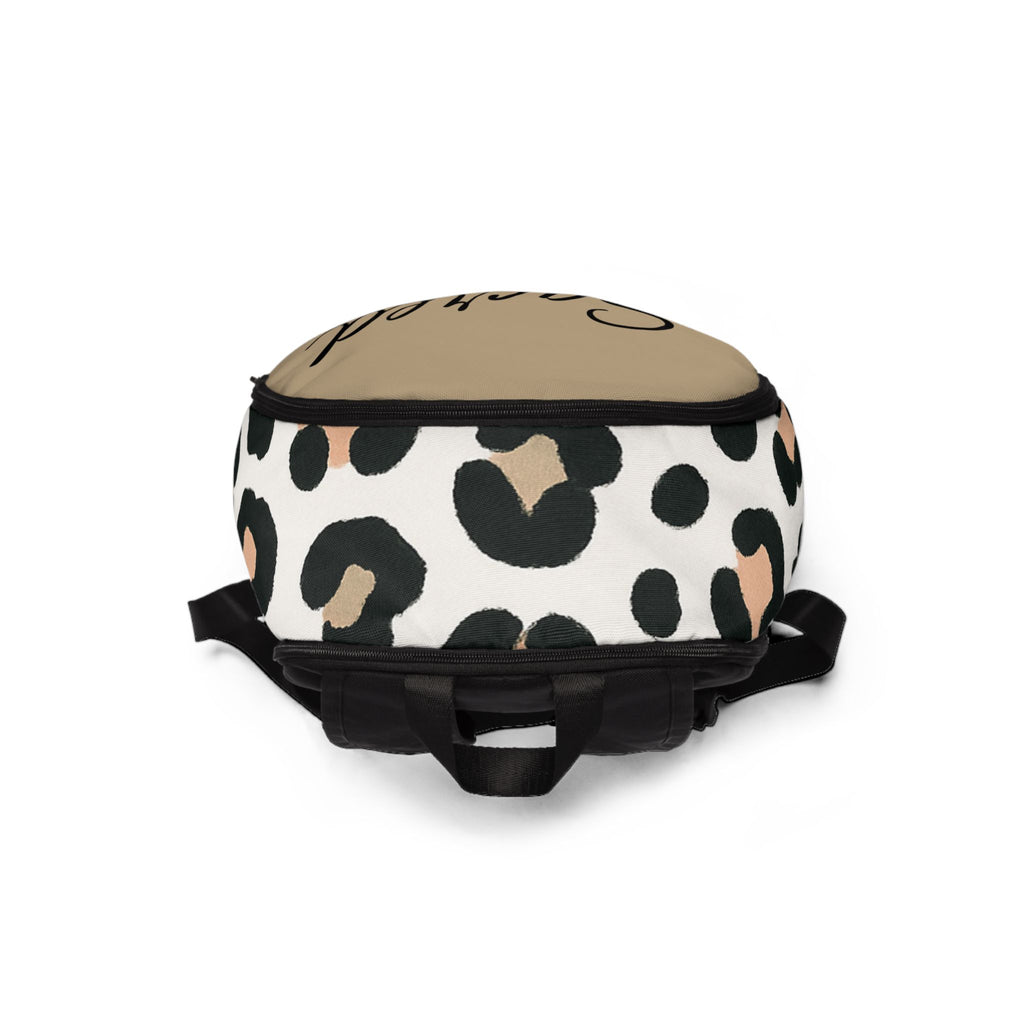 "Sacred AF" Leopard Print Backpack
